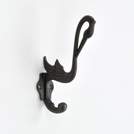 Steal Stork Coat Hook | Elegant Metal Bird Wall Hook | abodent.com